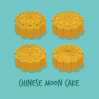 Set der chinesischen Mondkuchen für das Mid Autumn Festival. Glücklicher mittlerer Herbst. Chuseok Festival. Vektor - Abbildung.