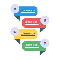 Chronologisches Diagramm flaches Icon-Design vektor