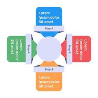 Etikettendiagramm im flachen Symbol vektor