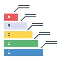 grafische Darstellung eines vertikalen Balkendiagramms, das als Säulendiagramm bezeichnet wird vektor