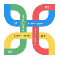 ein farbenfrohes Infografik-Symbol in bearbeitbarem Design vektor