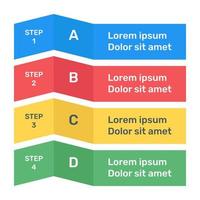 Etikettendiagramm im flachen Symbol vektor