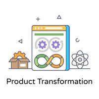 ein Icon-Design der Produkttransformation vektor