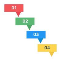 en binär träddiagramikon i platt design vektor