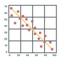 Datendiagramm-Symbol, flacher editierbarer Vektor