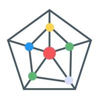 Moderne Spinnendiagramm-Infografik in flachem Symbol vektor