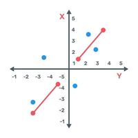 Symbol der kartesischen Analytik in bearbeitbarem Design vektor