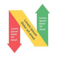 platt trendig ikon för business infographic pil vektor