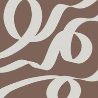 minimalistische braune Kalligrafie-Schleifenlinien vektor