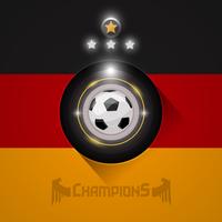 Tyskland fotbollsmästare flagg symbol vektor