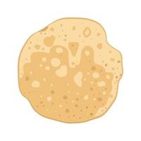 rund pannkaka, läckra hembakade bakverk till frukost, maslenitsa, karneval eller semester. vektor platt mat illustration