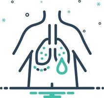 Mischsymbol für Hypoxämie vektor