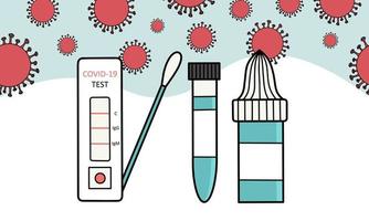 Covid-19 Antigen-Schnelltest-Vektor-Illustrationscliparts vektor