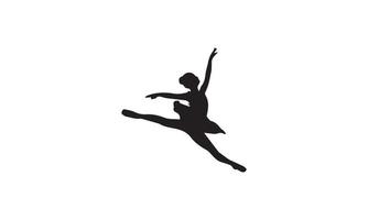 tanzende Frauen-Vektor-Illustration schwarz und weiß