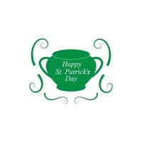 glad st patrick's day vektor rund etikett lager vektorillustration