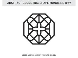 geometrisk monoline form abstrakt gratis vektor