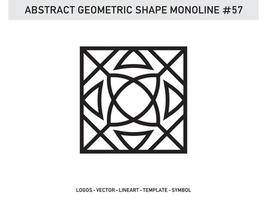 geometrisk monoline form abstrakt gratis vektor