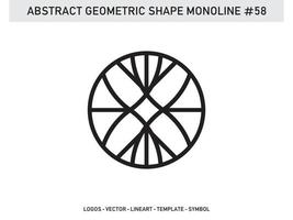 geometrisk monoline form abstrakt gratis vektor