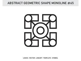 geometrische monoline lineart linienform abstrakter freier vektor