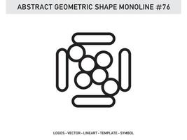 abstrakt geometrisk monoline lineart linje form gratis vektor