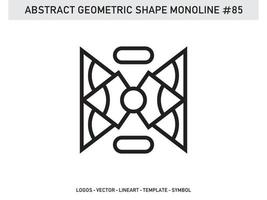 Ornament geometrische monoline Form abstrakte Linie freier Vektor