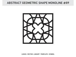 Ornament geometrische Form monoline abstrakte Linie freier Vektor