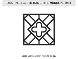 Ornament geometrische monoline Form abstrakte Linie freier Vektor