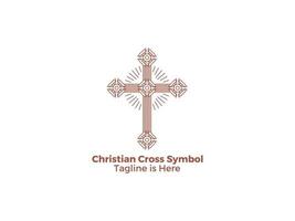 korset är en symbol för kristendomen katolsk religion Jesu kyrka gratis vektordesign vektor