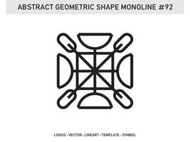 geometrische Lineart Linienform monoline abstraktes Vektordesign kostenlos vektor