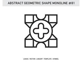 prydnad geometrisk monoline form abstrakt linje gratis vektor