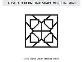 geometrisk monoline form abstrakt gratis vektor