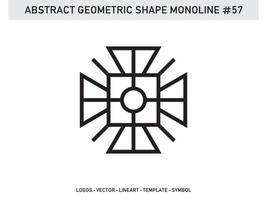 geometrisk monoline form abstrakt gratis vektor