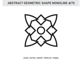 abstrakter geometrischer Monoline Lineart Linienform freier Vektor