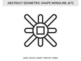 abstrakte geometrische monoline lineart linie vektorform frei vektor