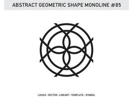 Ornament geometrische monoline Form abstrakte Linie freier Vektor