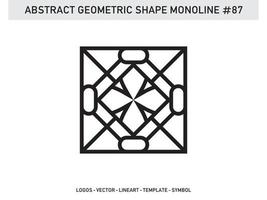 Ornament geometrische Form monoline abstrakte Linie freier Vektor