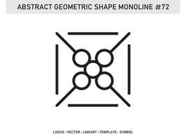 abstrakt geometrisk monoline lineart linje vektor form gratis