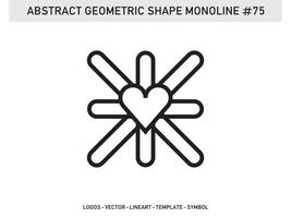 abstrakte geometrische monoline lineart linie vektorform frei vektor