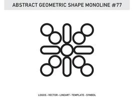 abstrakter geometrischer Monoline Lineart Linienform freier Vektor