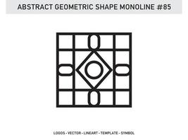 Ornament geometrische monoline Form abstrakte Linie freier Vektor