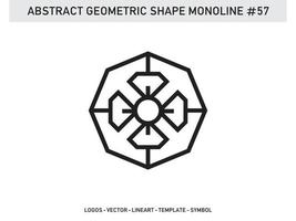 geometrische monoline form abstrakter freier vektor