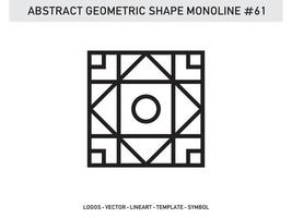 geometrische monoline lineart linienform abstrakter freier vektor