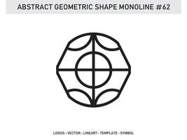 geometrische monoline lineart linienform abstrakter freier vektor