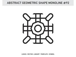 geometrisk lineart linje form monoline abstrakt vektor design gratis