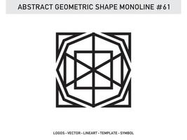 geometrische monoline lineart linienform abstrakter freier vektor