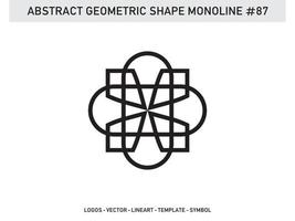 Ornament geometrische Form monoline abstrakte Linie freier Vektor