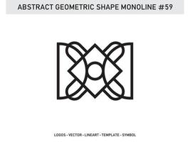 geometrische monoline form abstrakter freier vektor