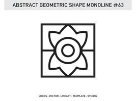 element ornament geometrische form monoline abstrakte linie freier vektor