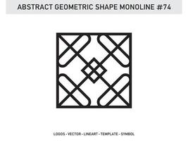 abstrakte geometrische monoline lineart linie vektorform frei vektor