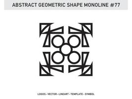 abstrakter geometrischer Monoline Lineart Linienform freier Vektor